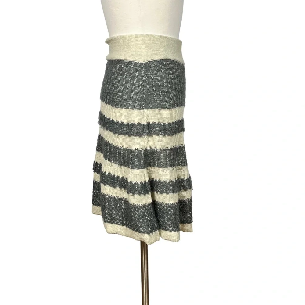 Cambridge Dry Goods Sweater Skirt Gray and Cream Mixed Fibers